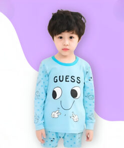 Sky Blue Guess Print Kids Wear
