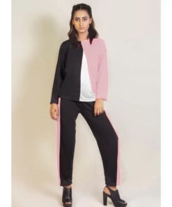 Black White And Pink Full Sleeves TrackSuit