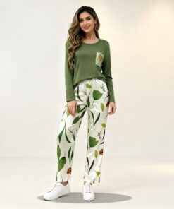 Freen Flower Pocket Printed Pajama Set