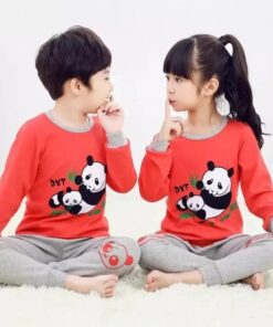 Orange and Grey Dyt Panda Kids Wear