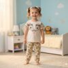 Cute Safari Animal Toddler Printed
