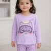 Purple Animal Print PJ Set for Kids