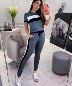 Dark Blue Double Panel Tracksuit for Women