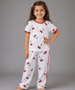 Cute Mini Cheery Print Kids Wear