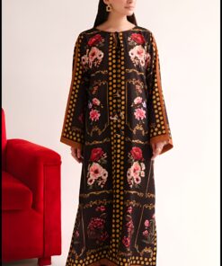 Espresso Brown & Gold Flapper Printed  2 Piece Co-ord Set