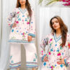 Ivory Bloom Floral Kurti with Embroidered Culottes – 2 Piece Set