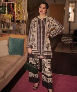 Ivory & Onyx Heritage Printed Co-ord Set – 2 Piece