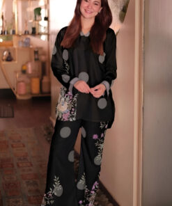 Midnight Polka & Flora Co-ord Set – 2 Piece
