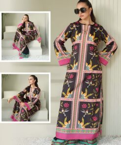 Onyx Black & Fuchsia Hummingbird Long Cord Set 2Pc 