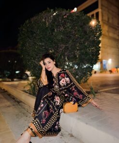 Alternative view of Espresso Brown & Gold Flapper Printed  2 Piece Co-ord Set