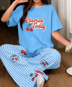 Cherish Today Graphic Tee & Printed Pajama Set