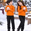 Orange Sweatshirt & Black Trouser