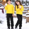 Yellow Sweatshirt & Black Trouser